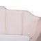 Baxton Studio Lennon Modern and Contemporary Pink Velvet Fabric Twin Size Daybed with Trundle 186-11472-Zoro - alternate 5